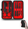 iZhuoKe Maniküre Set,Luxus Maniküre 8 In 1 Edelstahl Professionelle Pediküre Set,Edelstahl Pflege Werkzeuge Mit Schwarz PU Ledertasche für Reise & Zuhause(Schwarz)