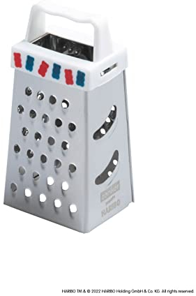 Zenker Meets Haribo Mini grattugia quadrata – Grattugia da cucina con superficie di attrito in acciaio inox per grattugiare, grattugiare e piallare – Grattugia quadrata Haribo orso