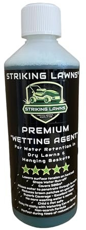 Premium Wetting Agent for Lawns by STRIKING LAWNS® - Helps Water & Fertiliser get deep into soil (Covers 500m²)