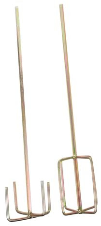 ANDRESLAD 2pcs Cement Drill Mixer and Paint Mixer Long Hex Shank Stirring Rods Hex Double Mountain and for Electric Drill Mixing