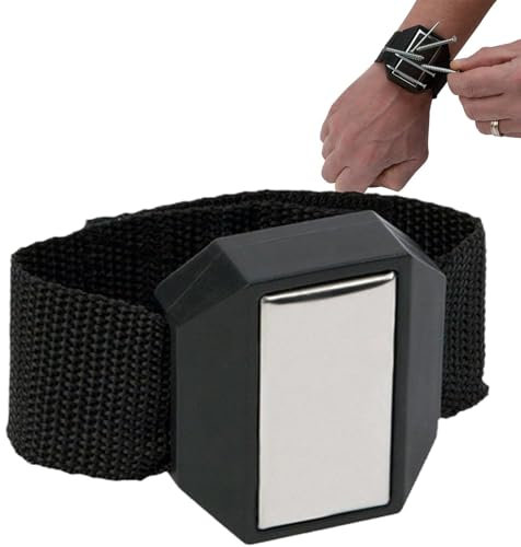 Magnetischer Schraubenhalter für Handgelenk, magnetisches Armband, Handgelenkstütze, Schraubenhalter – Werkzeug-Organizer für Erwachsene, um Schrauben und Werkzeug-Bits in Magnete zu fallen