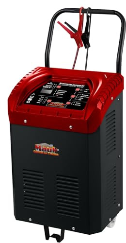 MAUK® Batterieladegerät Kfz Ladegerät Batteriestarter Jump Starter Auto Jumpstarter Auto Batterie Starter Auto Batterie Ladegerät mit Starthilfe Kfz mit Griff und Rollen 12V / 24V | 40 A max.