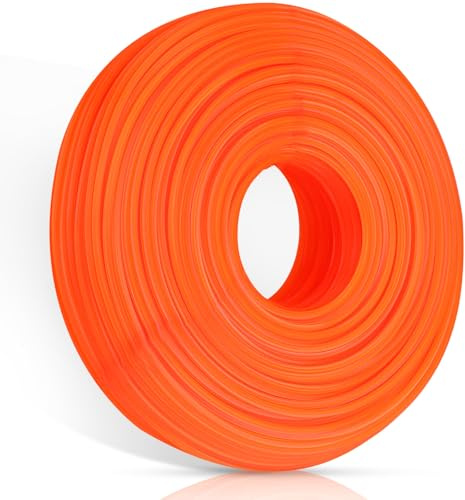 Eyoloty Universal trimmersnöre trimmertråd nylon 2,4 mm x 75 m grästrimmer klipptråd, för motorsåg och friklippare med trådhuvud, kvadrat ersättningstråd för grästrimmer spolar