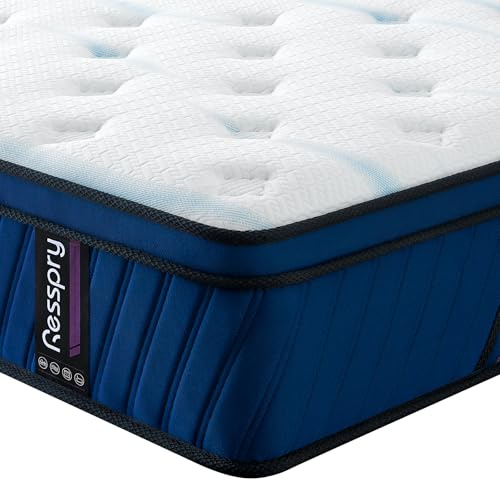 Resspry King Size Mattresses,30cm Individually Pocket Spring With Breathable Memory Foam,Pressure Relief,Medium Firm,Mattress in a Box