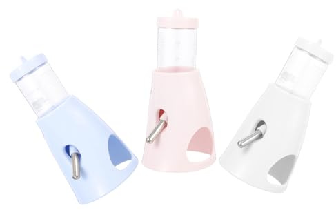 Angoily 3pcs Pet Water Fountain for Hamster Leakproof Design Roller Bead Convenient Water Dispenser for Small Animals like Chinchilla Rabbit Squirrel