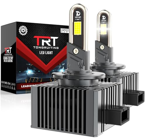 Tongruiting D1S LED Lampadina, per Auto a Prova di Errore Canbus 38000LM 110W Auto D1s Xenon Kit, 6500K Lampadine Per Fari, Sostituisci Lampadine Allo Xeno HID OEM Plug and Play - 2 Lampade (D1S)
