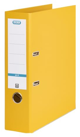 Elba Premium Akten-Ordner A4, smart Pro plus, 8 cm breit, Kunststoff Ordner, gelb, 1 Stück