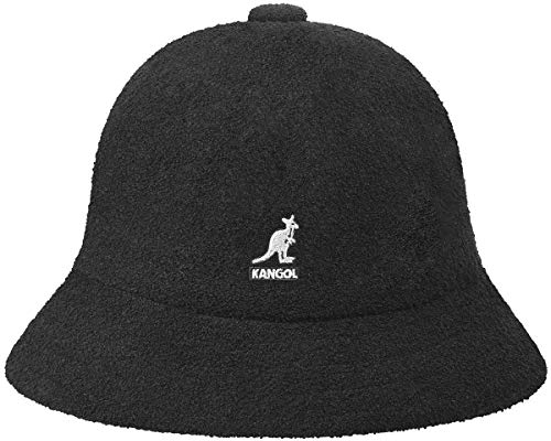 Kangol Bermuda Casual Stoffhut Sommerhut Glockenhut Damen/Herren - Strandhut Unisex Reisehut Frühling-Sommer Sommer - M (56-57 cm) schwarz