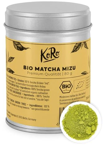KoRo - Bio Matcha Mizu 80 g - Premium- Kochqualität - Intensiv in Farbe, Geruch und Geschmack