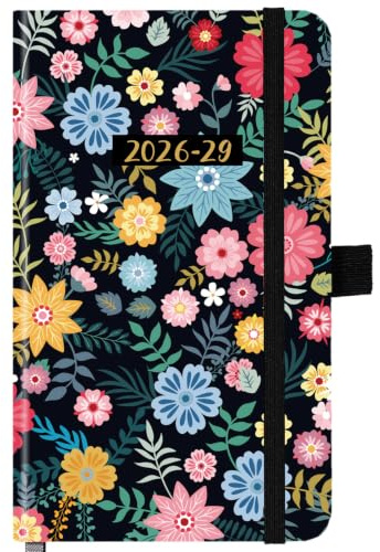 2026-2029 Pocket Planner/Calendar - Monthly Pocket Planner/Calendar with Pen Hold, July 2026 - June 2029, Inner Pockets and 63 Notes Pages, 6.6 x 3.7