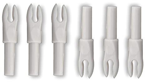 50Pcs Tir à l'arc Flèche Encoche Insérer Encoche de la Flèche en Plastique Arrow Nocks de Remplacement pour Les flèches pour ID 4.2mm Arbre de Flèche (Blanc)