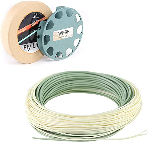 Maximumcatch svävande speciella flugfiskelina, sötvatten och saltvatten fluglina 100 ft WF6F-WF10F (WF7F, Real Outbound Short saltvattensslad)