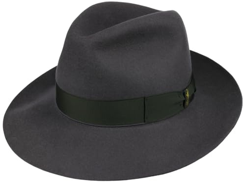 Borsalino Broadbrimmed Bogart Hat Women/Men Grey 7 3/8