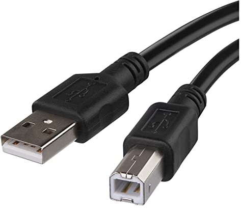 EMOS Câble de Connexion USB-C Vers USB-B pour Imprimantes et Périphériques, Haute Vitesse 480 Mbps, 2 m, Noir
