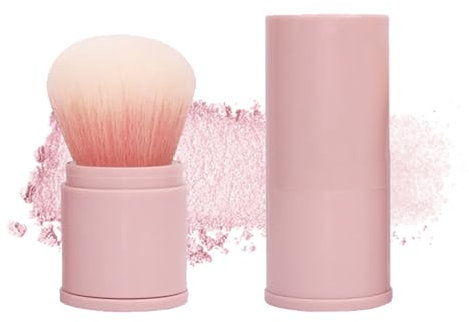 Ksvsonrvi Kabuki Pinceau rétractable pour fond de teint et poudre libre