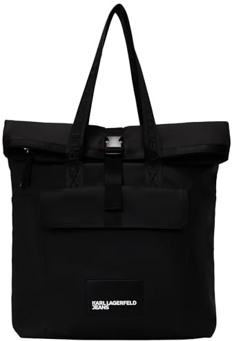 KARL LAGERFELD JEANS, Herren, Roll Top Tote, Schwarz, One size