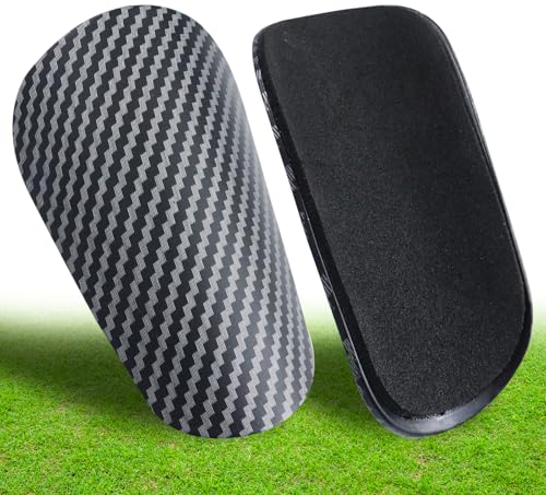 PIWOSGOL 2 Stück Mini Fußball Schienbeinschoner, 10x6cm Kleine Schienbeinschoner, Superleicht Mini Shin Pads, Schienbeinschoner Klein, Schutzausrüstung Schienbeinschoner für Herren, Damen, Kinder