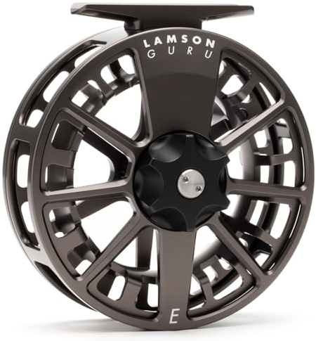 LAMSON | Guru E-Series -3+ HD Full Frame Fly Fishing Reel | Fresh Water | Euro + Tightline Nymphing Design, Adjustable Weight System | Tungsten | 2wt 3wt 4wt Euro Size
