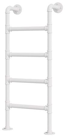 Scala multiuso da parete per un facile accesso a soffitta camper, biblioteca e terrazza, portatile e compatta, scala per cantina e pozzo, installazione semplice (bianco, 145 cm)