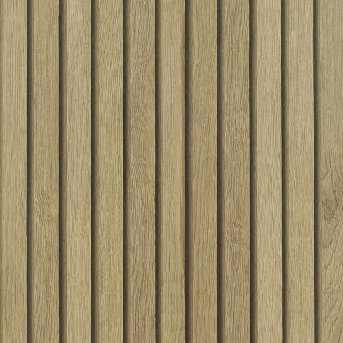 YENHOME Papier Peint Adhesif Panneaux en Bois 3D 40x500cm Papier Peint Autocollant Mural Marron Porte Salle de Bain Revetement Film Autocollant Meuble Décoratif Bois Marron Cuisine Armoire