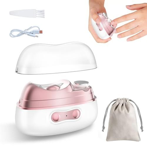 4-in-1 Electric Nail Clipper, Automatic Nail Trimmer & Electric Nail File with Polishing Function, UV Nail Lamp, Electric Nail Cutter – for Babies, Children, Adults & Seniors