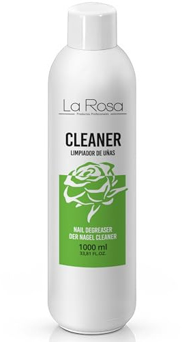 LaRosa CLEANER Unghie Sgrassatore 1000ml cleanser sgrassante unghie di Alta Qualità, Rimuove lo strato di dispersione (appiccicoso) dalle Unghie Gel, Smalto Semipermanente, Acrygel, Colori Acrilici