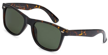 POLARSPEX POLARIZED UNISEX 80'S RETRO CLASSIC TRENDY STYLISH SUNGLASSES, Tortoise | Olive, One Size