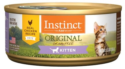 Instinct Original Kitten Wet Cat Food, Pate, Grain-Free - Real Chicken, 5.5 Ounce (Pack of 12)
