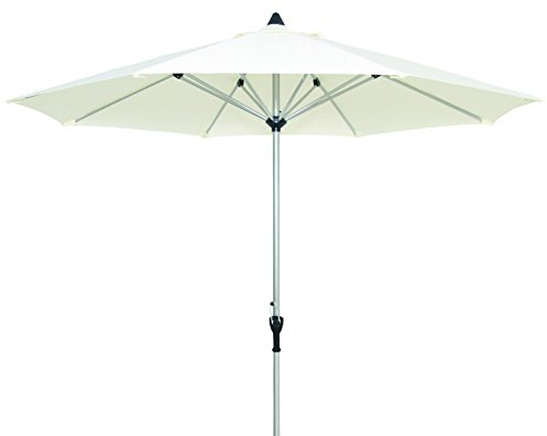 acapole marché Parasol rond 270 cm avec mât articulé Platine Naturel 6,4 kg sans pied