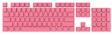 Corsair PBT Double-Shot Pro Keycap Mod Kit – Double-Shot PBT Keycaps – Rogue Pink – Standard untere Reihe – strukturierte Oberfläche – 1,5 mm Dicke Wände – O-Ring-Dämpfer, Standard Bottom Row