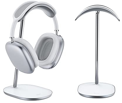 BENKS Support Casque, Porte Casque Compatible avec Toutes Les Tailles De Casque, Durable, Support De Bureau Stable et Cadeau De Grande Valeur,Blanc