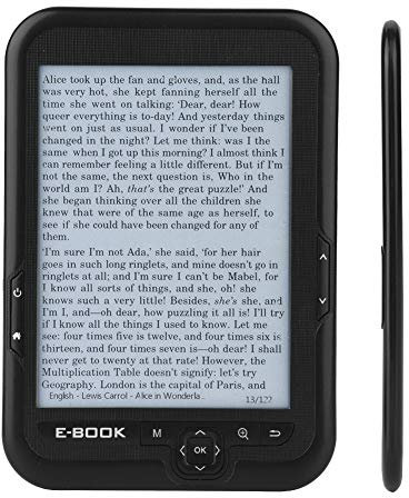FOLOSAFENAR E Book ,E Book Reader E Ink 1024 X 768 Resolución Flexibilidad Portátil Bajo Consumo De Energía ,para Lectura para Adultos(Negro ,8G)