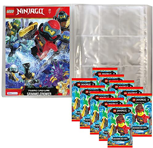 Collect-it Lego Ninjago - Serie 7 Trading Cards - Bundel mit 1 Leere Sammelmappe + 10 Booster und 40 Hüllen Sleeves