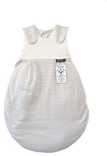 Alvi Baby Mäxchen Außensack Schlafsack im SET mit Babylöffel DeinKinderland Ganzjahresschlafsack | Babyschlafsack | Sommerschlafsack | Winterschlafsack (Traumstreifen, 56-62)