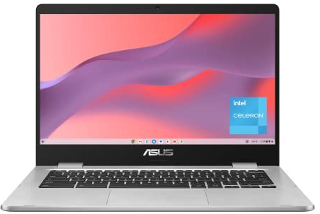 ASUS C424MA-AS48F Chromebook C424, 14.0 180 Degree FHD NanoEdge Display, Intel Dual Core Celeron Processor, 4GB LPDDR4 RAM, 128GB Storage, Silver Color, C424MA-AS48F