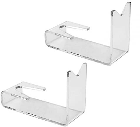 MiOYOOW 2 STÜCKE Acryl Pistolenständer durchsichtiger Acryl Pistolenhalter Spielzeugmodell Waffenständer für Pistolenpistolen Revolverpistolen 14 x 6,3 x 7,6 cm / 5,5 x 2,5 x 3 Zoll