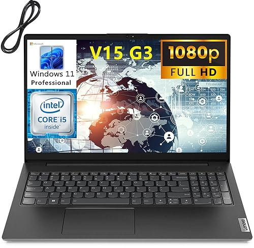 Lenovo 2023 - computadora portátil empresarial V15 G3, visualización FHD de 15.6 pulgadas, 12ª generación Intel 10 núcleos i5-1235U (Beat i7-1195G7), 16GB DDR4 RAM, 512GB PCIe SSD, WiFi, BT 5.1,