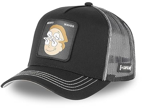 Capslab Morty Waves Black Rick and Morty Trucker Cap - One-Size