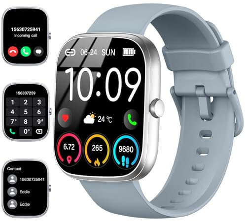 Smart Watch for Men Women Answer/Make Calls, 1.91 Fitness Watch with Heart Rate Sleep Monitor, Step Counter Fitness Tracker, 110+ Sports Activity Trackers IP68 Waterproof Smartwatches for Android IOS