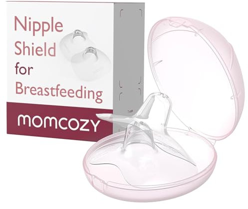 Momcozy Contact Brusthütchen, 100% lebensmittelechtes Silikon bei Stillschwierigkeiten, ultradünn und superweich, BPA-frei, inklusive Tragetasche (17 mm)