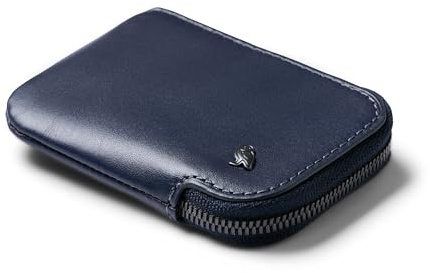 Bellroy Leather Card Pocket Wallet (Max. 15 Cards and Bills) - Navy