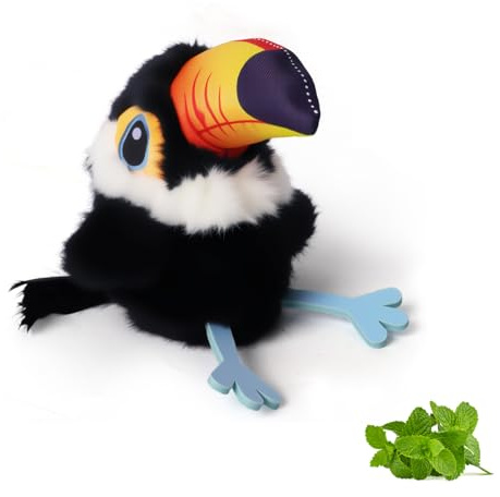 Iriisy Uccello Interattivo per Gatti Gioco per Gatto Giochi per Gatti Uccellino con Sensore di Movimento Resistente Ricaricabile USB-C, con Erba Gatta (Nero)