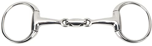 Dam Skerisi Horse Mouth bit 125mm, Acero Inoxidable Snaffle bit con Anillo O, Anti Morder Anillo Suelto para Caballos, Accesorio Ecuestre Profesional para Entrenamiento en Granjas