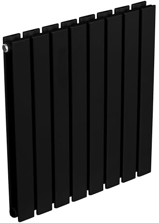 Baridi Horizontal Double Flat Panel Radiator 600 x 560mm, 8 Fins, Efficient Heat Output, Central Heating, Black – DH344