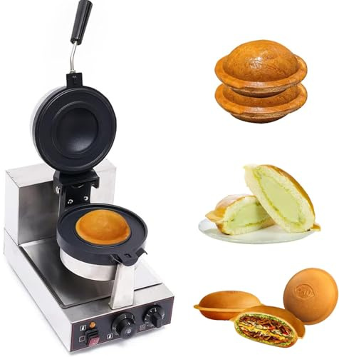 Bubble Egg Waffles Baker Machine Och Kommersiell Hamburgarvåffeljärn, Elektrisk Paninipress Med 50-300°C Intervall, Mångsidig För Hem Och Storkök