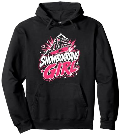 Snowboarder SNOWBOARDING GIRL Girls Children Snowboard Pullover Hoodie