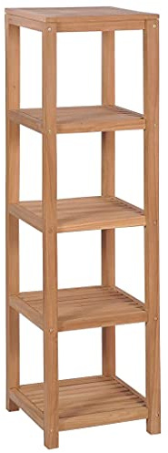 vidaXL Teak Badezimmer Regal Badregal Standregal Holzregal Haushaltsregal