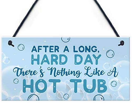 RED OCEAN Plaque humoristique pour jacuzzi, jardin, maison d'été, piscine, fête, cadeau