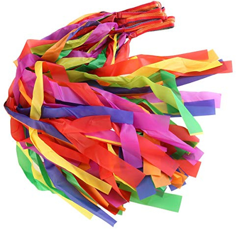Omenluck 12 bandas de baile, arco iris, para gimnasia, arcoíris