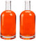 2pcs Clear Glass Liquor Wine Bottles 370ml Empty Whiskey Vodka Bottle with Heavy Base for Kombucha, Beverages, Juice, Oils